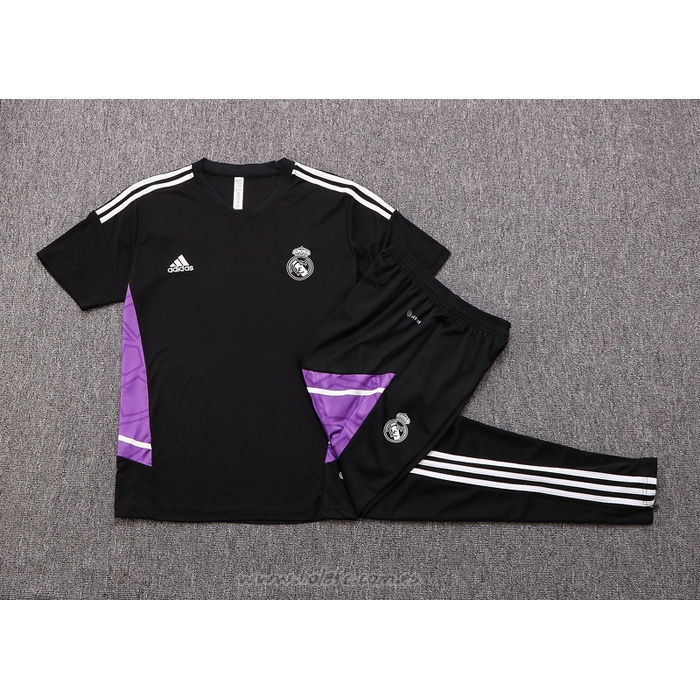 Chandal del Real Madrid Manga Corta 2022-2023 Negro y Purpura